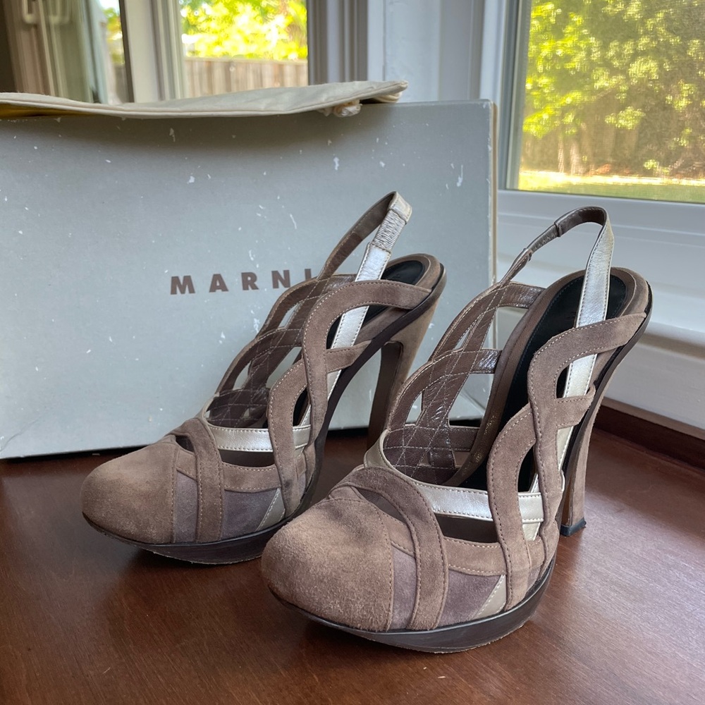 Marni sling back shoes size 6